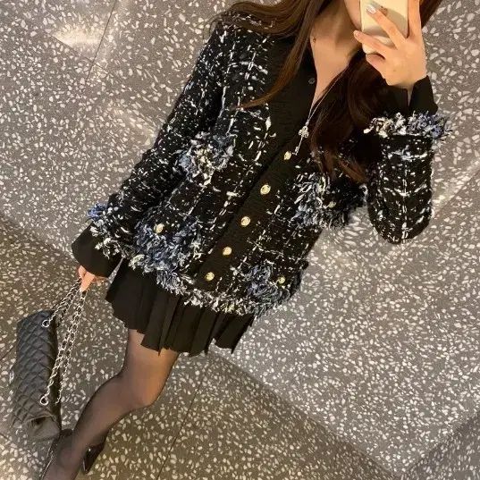 ユアオンリー ジェニーシャツワンピース ジェニツイードカーディガン