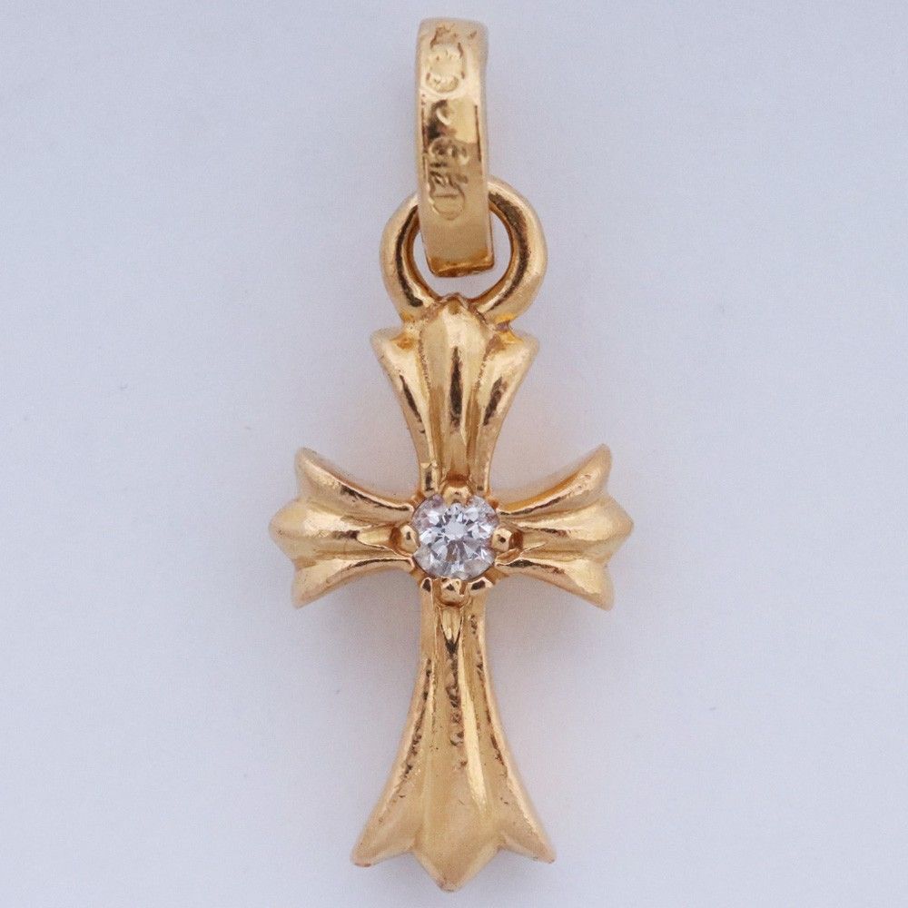 クロムハーツ 22k ベビーファット純正パヴェダイヤ ネックレス