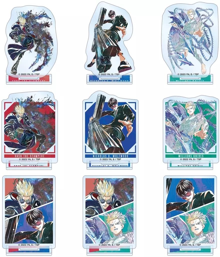 【中古】アクリルスタンド・アクリルパネル 全9種セット 「TRIGUN STAMPEDE トレーディング Ani-Art 第2弾 アクリルスタンド」