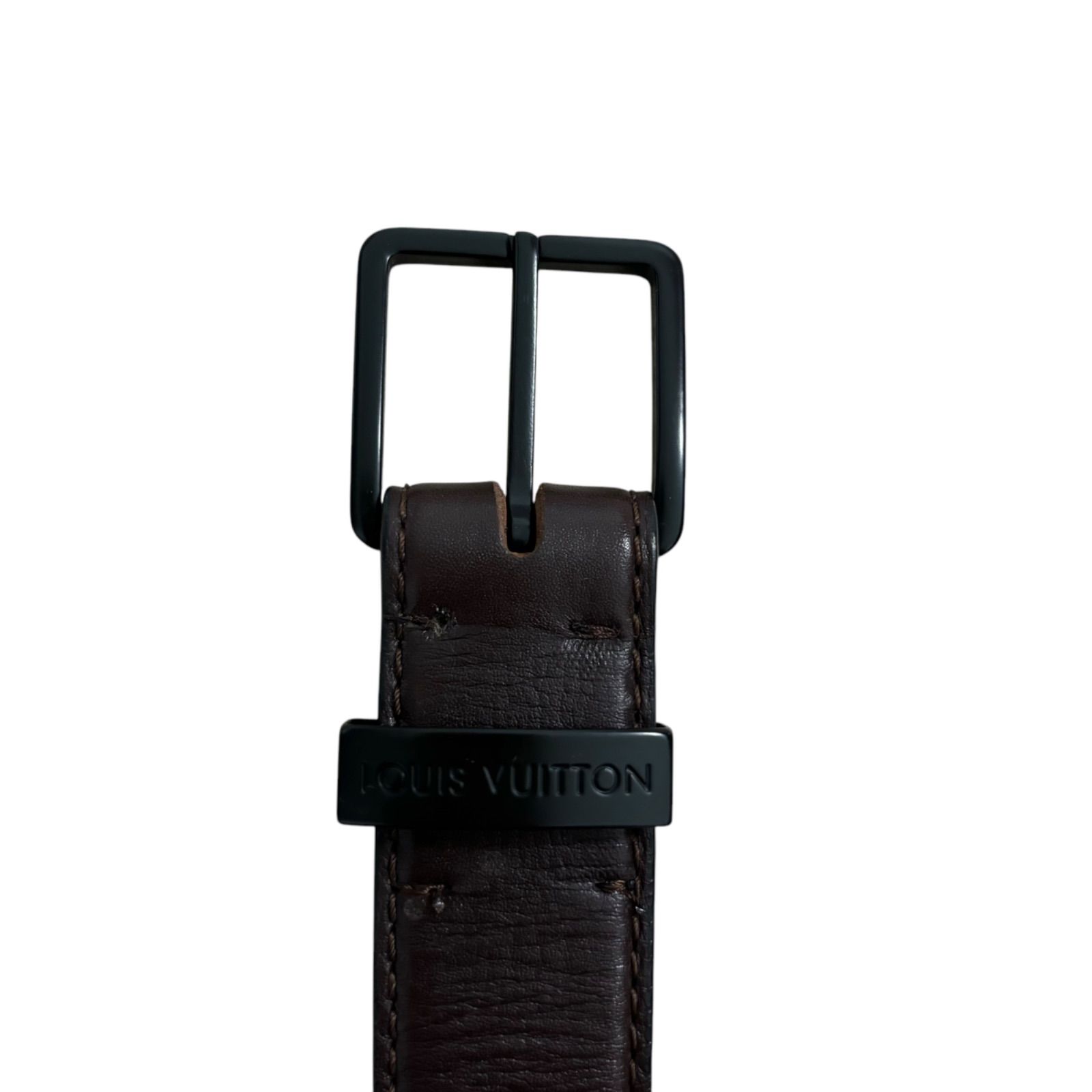 RE98 LOUIS VUITTON ルイヴィトン ベルト レザー 革 ブラウン