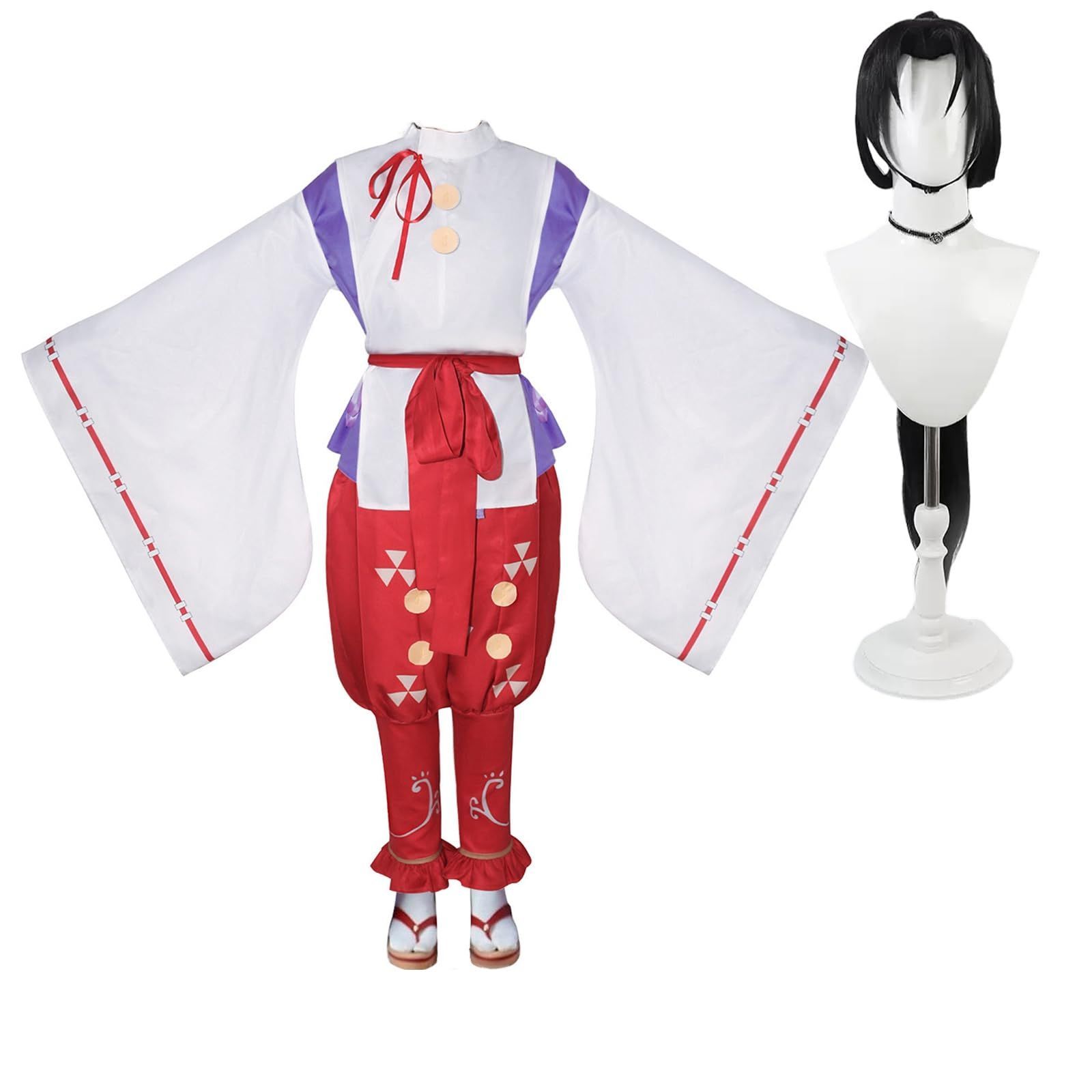 Elusive The Samurai イベント クリスマス ハロウィン アニメ衣装 仮装 大人用 コスプレ衣装 Cosplay 雫 赤|水色北条時行 ウィッグ付き コスプレ 逃げ上手の若君 神併