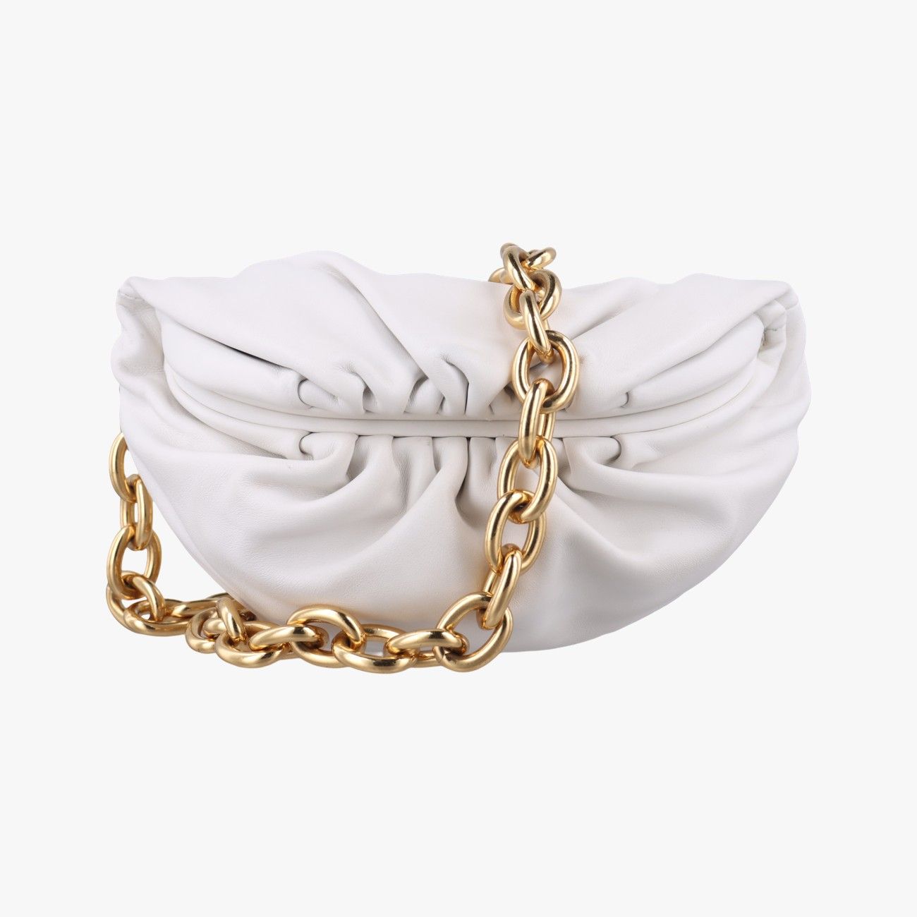 Bottega Veneta ホワイトショルダーバッグ カセット ボッテガヴェネタ