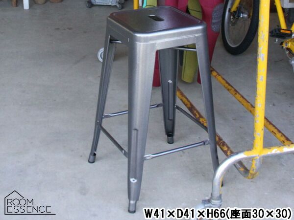 東谷 クレール ハイスツール ブラック W41×D41×H66(座面30×30) PC-132BK 腰掛 台 重ね 収納可 省スペース メーカー直送 送料無料