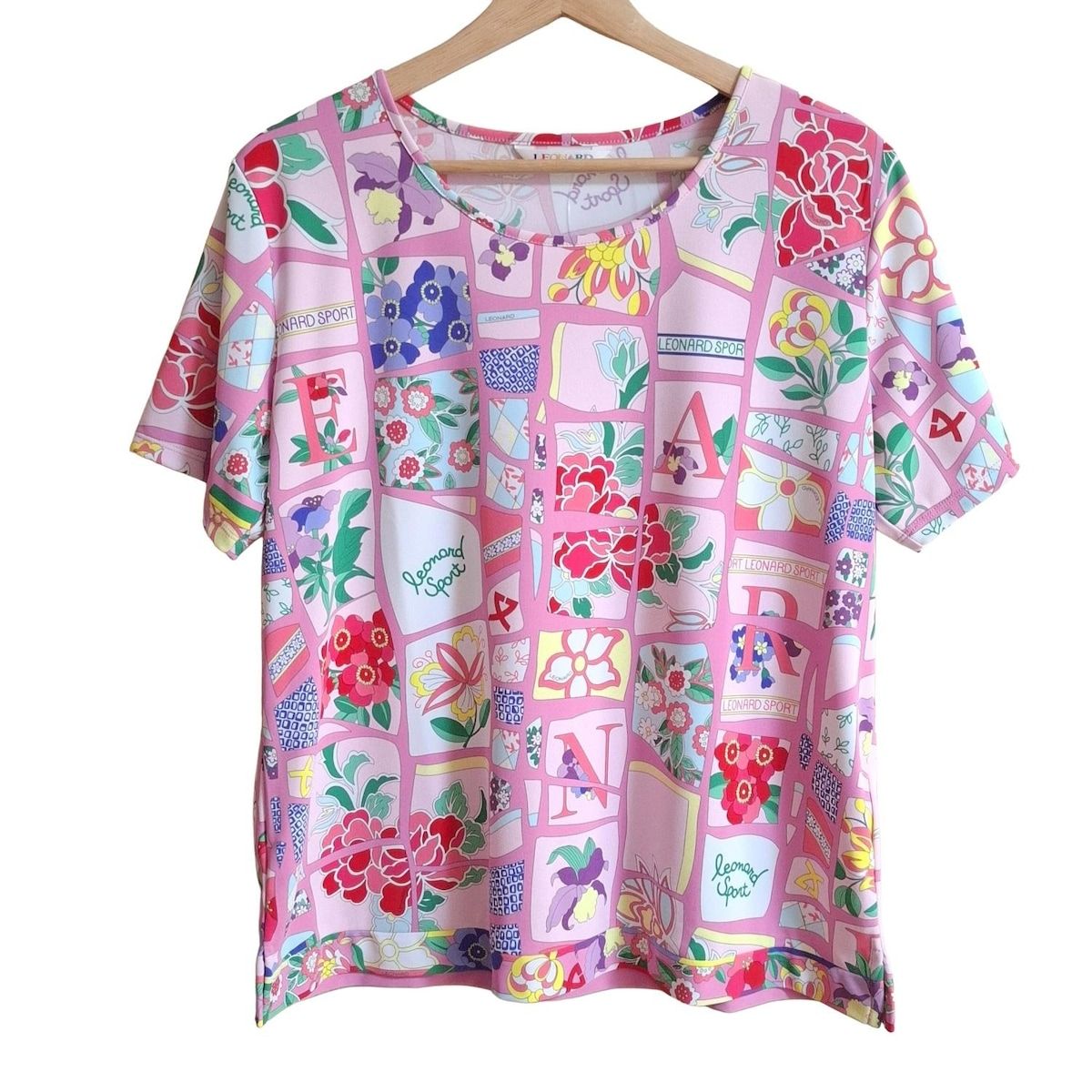 レオナール】 ピンクTシャツ LEONARD SPORT(レオナールスポーツ) 半袖