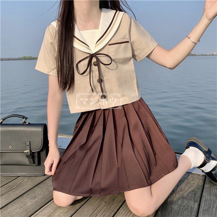 セーラー服 学生服 女子高生 セーラー 制服 半袖 上下セット セットアップ 入学式 卒業式 コスチューム コスプレ衣装 卒業式スーツ 入学式スーツ 女の子 スクールウェア 卒業式 上下セット スカート mikixz66 c