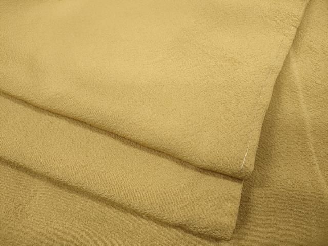 平和屋着物●上質な色無地 霞地紋 玉蜀黍色 正絹 ♥ CAAZ2596ut