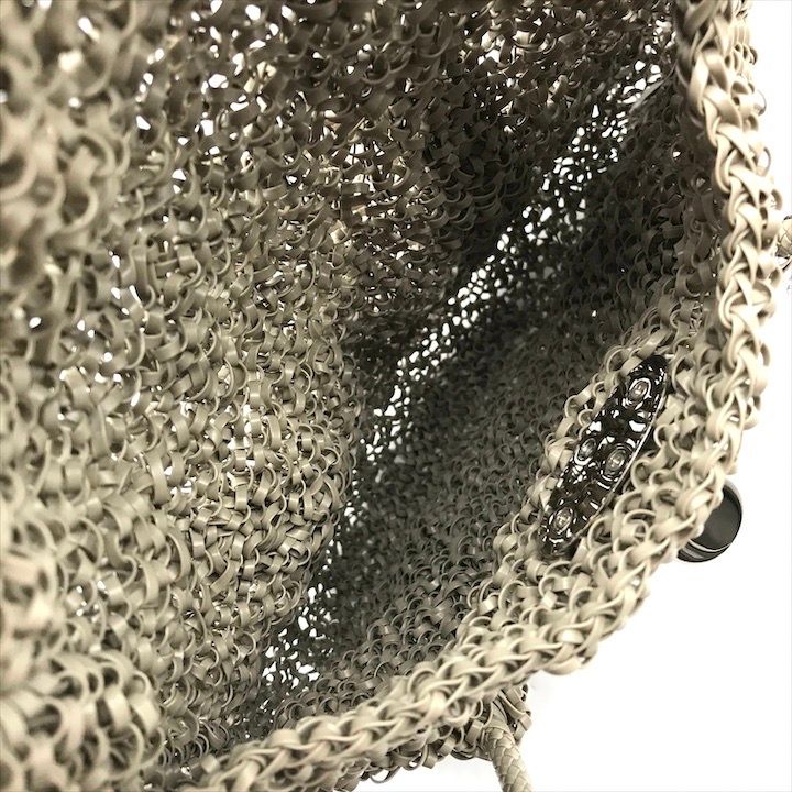 美品 ANTEPRIMA アンテプリマ ワイヤー バッグ グレー ターンロック  
