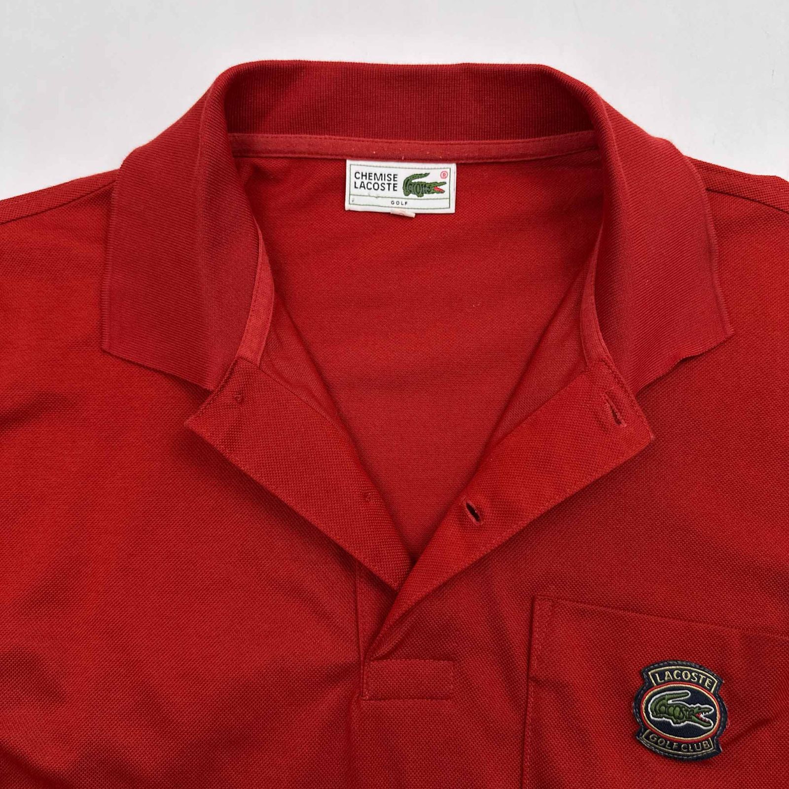 美品】 80s ヴィンテージ CHEMISE LACOSTE GOLF 文字ワニ 半袖