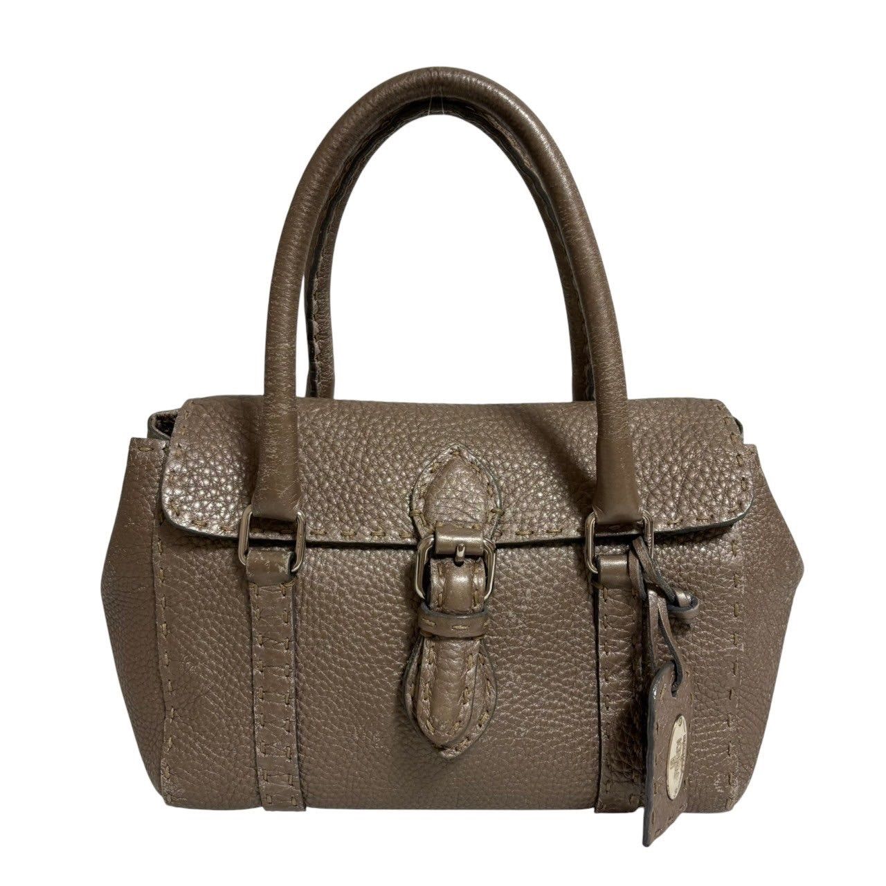 FENDI フェンディ ハンドバッグ グレー セレリア ミニリンダ トート 