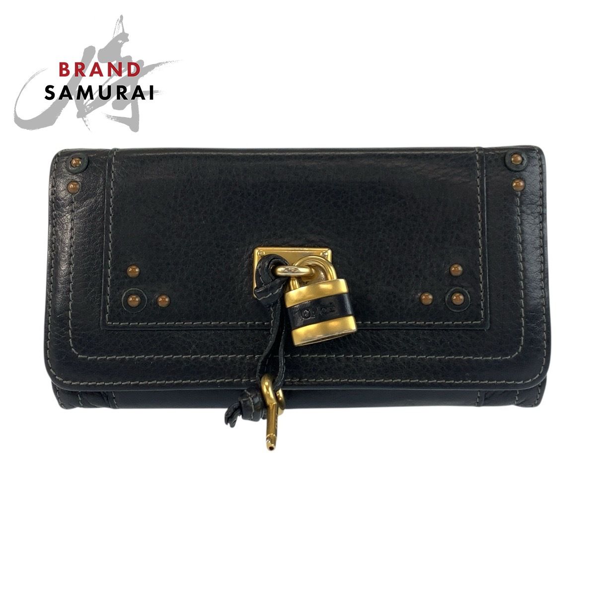 美品 Chloe クロエ パディントン ブラック 黒 ゴールド金具 レザー