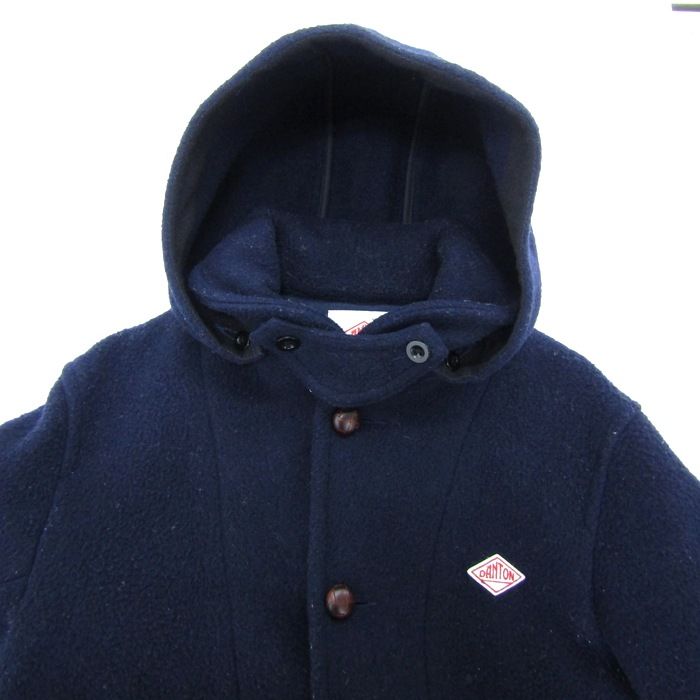 DANTON フード付きウールコート 36 Danton DANTON ダントン ウールモッサシングルフードコート