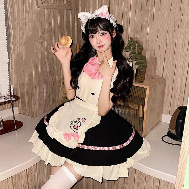 メイド服 メイドコスプレ コンカフェ メイド 猫爪 ネコ娘 メイド ショート丈 Amazon.co.jp: メイド服 メイドコスプレ コンカフェ メイド