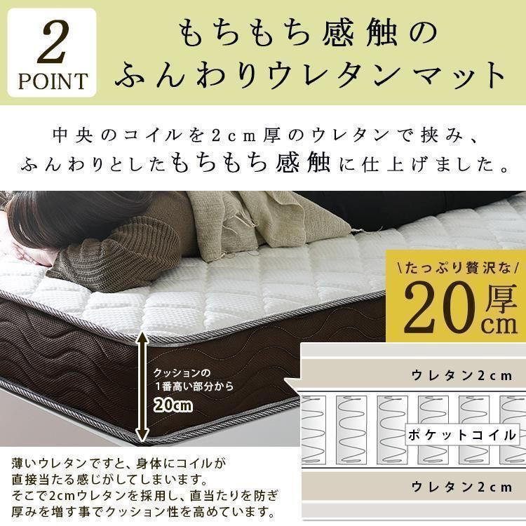 ポケットコイルマットレス リバーシブル