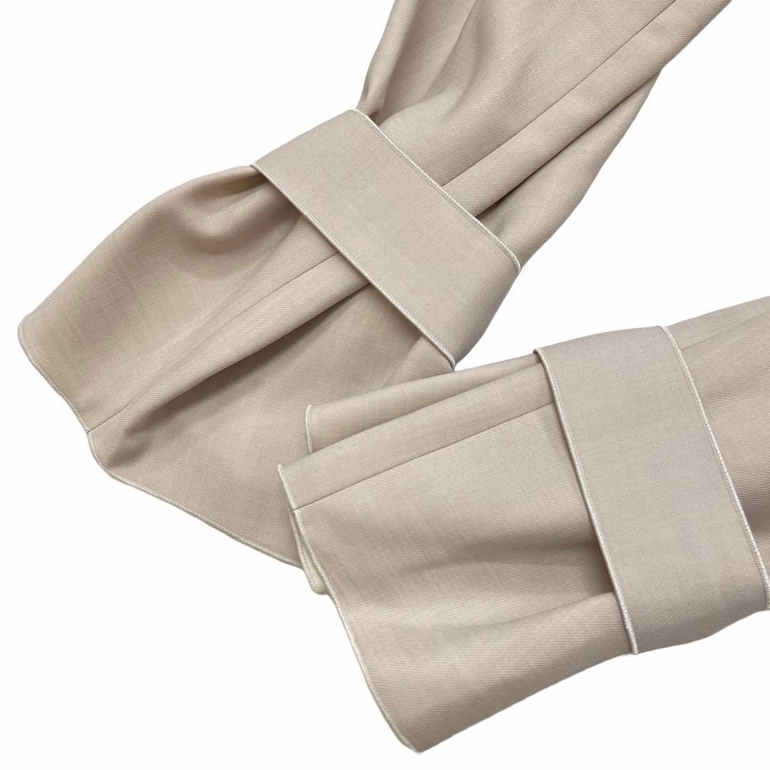 極美品】FOXEY/フォクシー 37910 コート ウールBLEND袖リボン