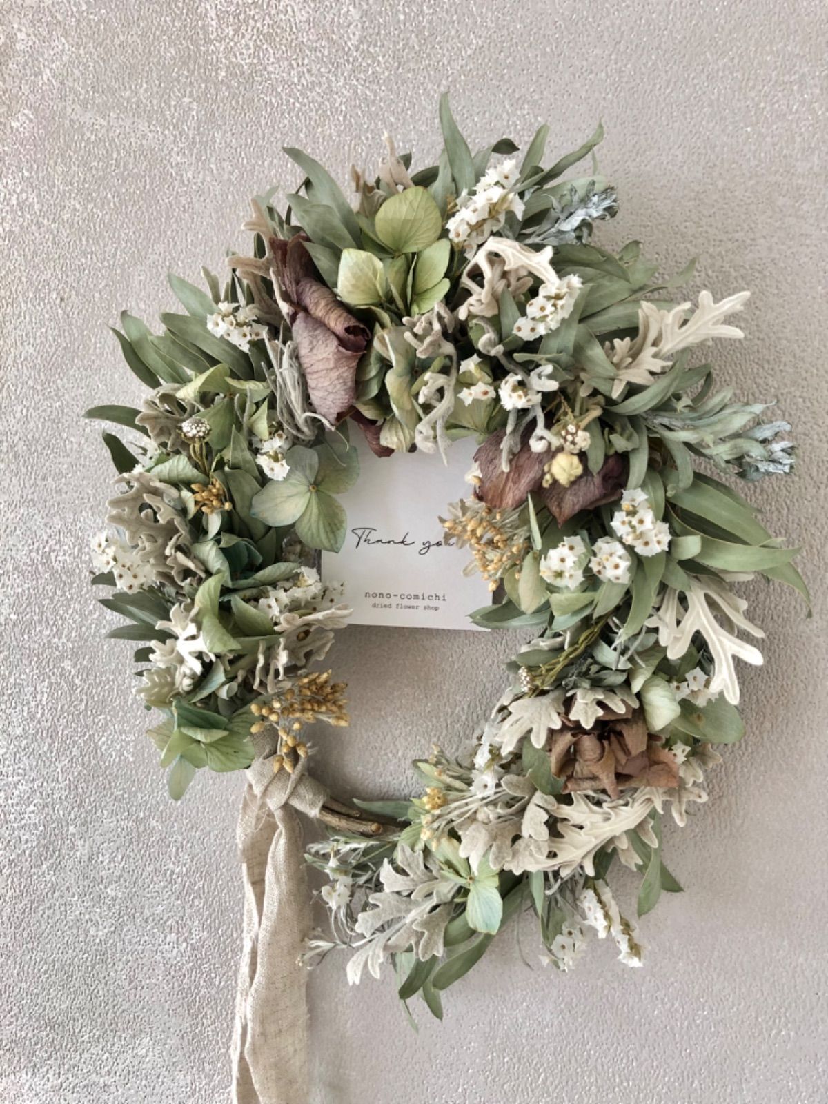 summer ブルーブッシュとシルバーグリーンのリース 22〜42cm - メルカリ 