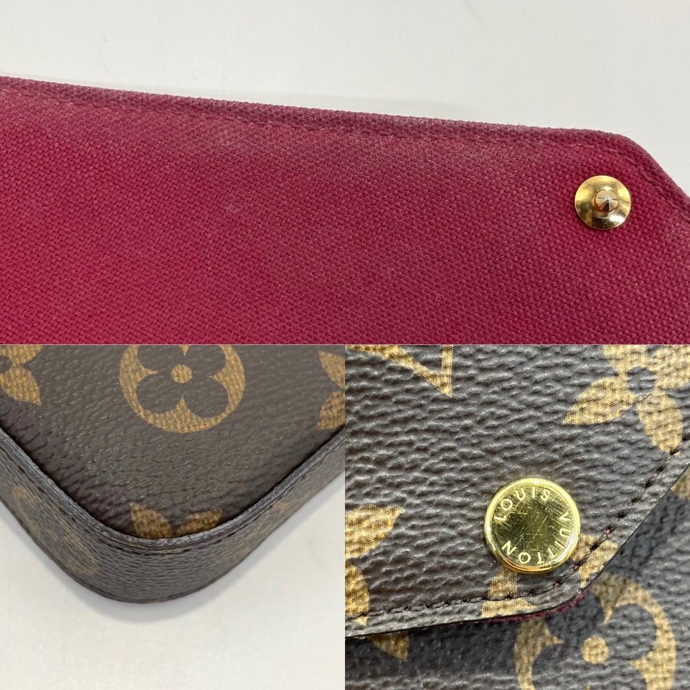 中古】LOUIS VUITTON ポシェット フェリシー 二つ折り長財布 チェーン  