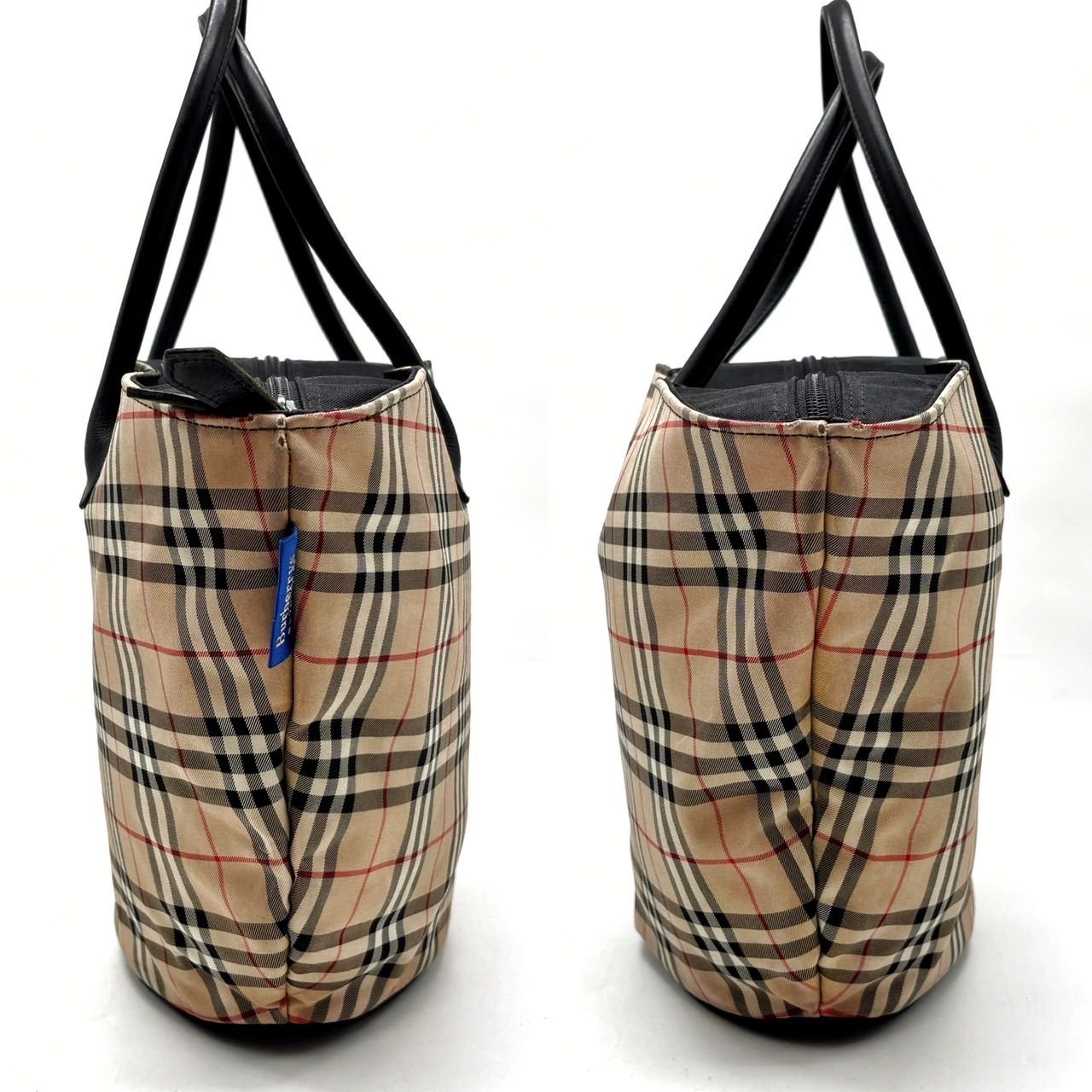 美品　バーバリー　オールド　レザー　ハンドバッグ2way キャメル　ノバチェック BURBERRY □新品□未使用□ バーバリー ノバチェック レザー