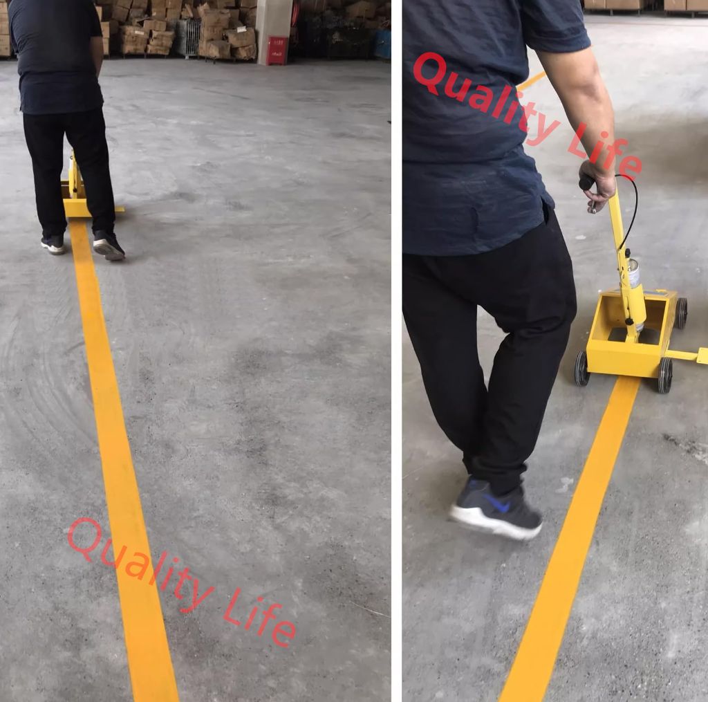 駐車場ストライピングマシンバスケットボールコートライン塗装機迅速で正確なマーキング