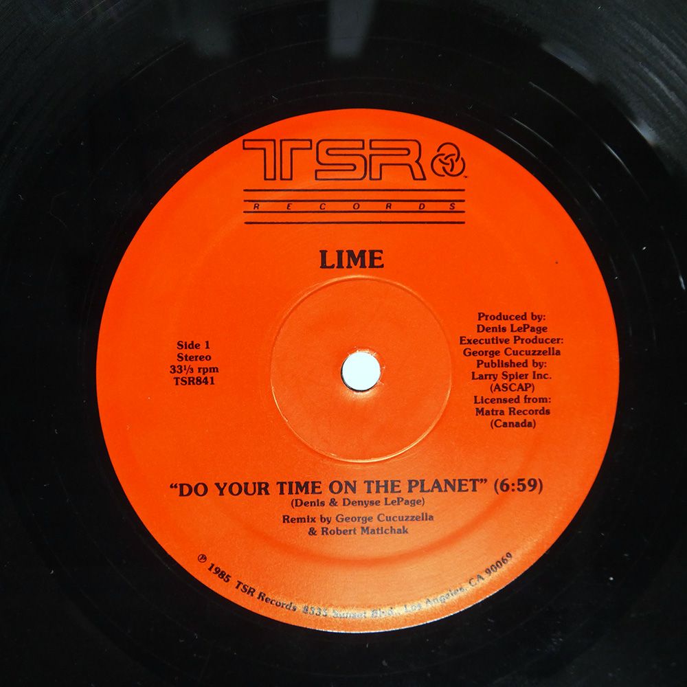 米 US盤 LIME/DO YOUR TIME ON THE PLANET/TSR TSR841 12 - メルカリ