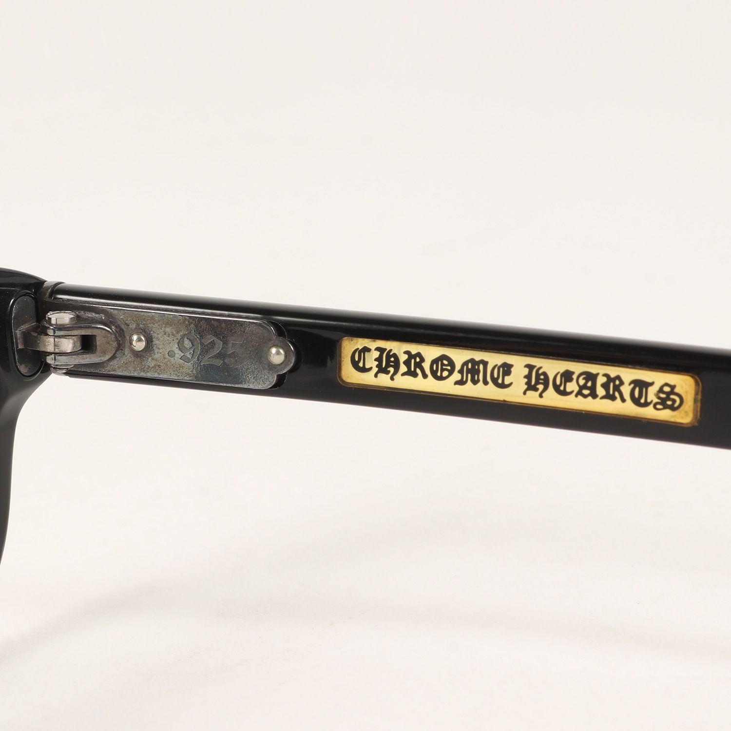 CHROME HEARTS クロムハーツ シルバーロゴプレート付き クリアレンズ 
