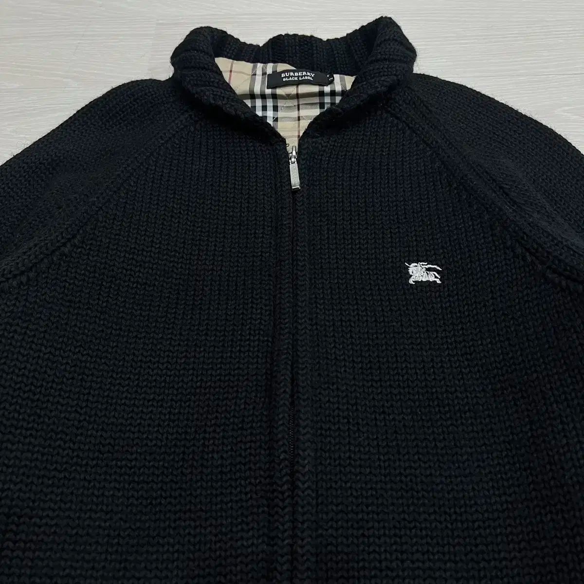 バーバリーブラックレーベル　セーター　ジッパーカーディガン BURBERRY バーバリー BLACK LABEL ブラックレーベル ジップ