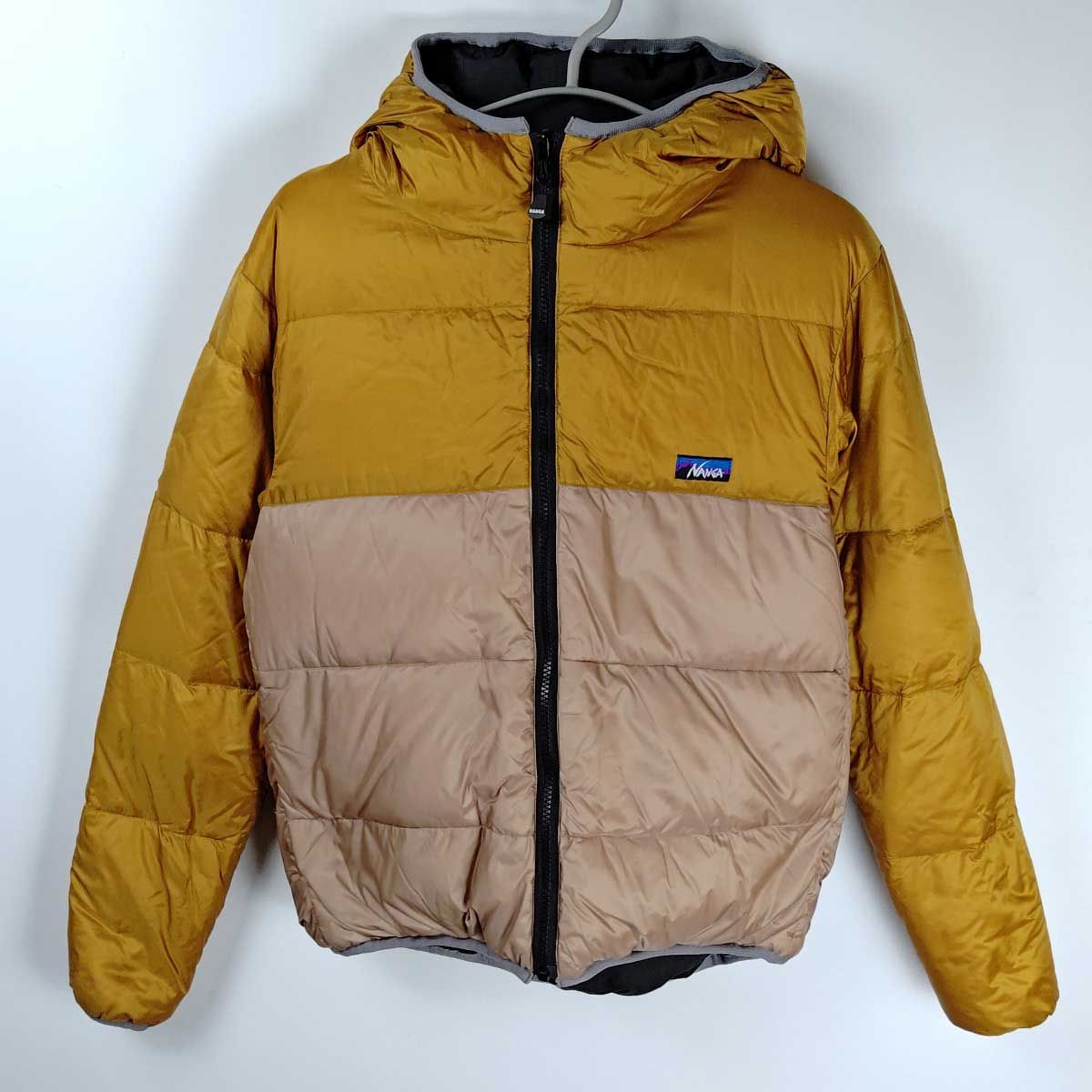 KRIFF MAYER × NANGA リバーシブルダウンジャケット S YELLOW×BLACK 
