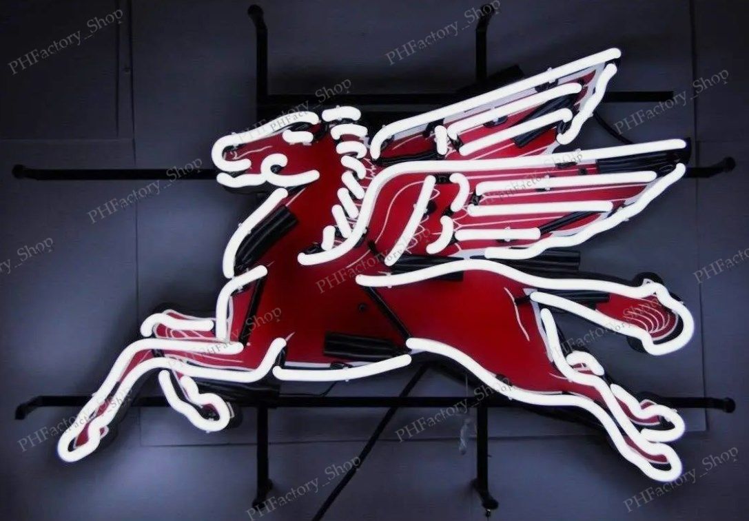 モビール Mobil ペガサス ネオン 看板 オイル ブリキ シェビー 店舗装飾 モビール Mobil ペガサス ネオン 看板 オイル ブリキ | すべての