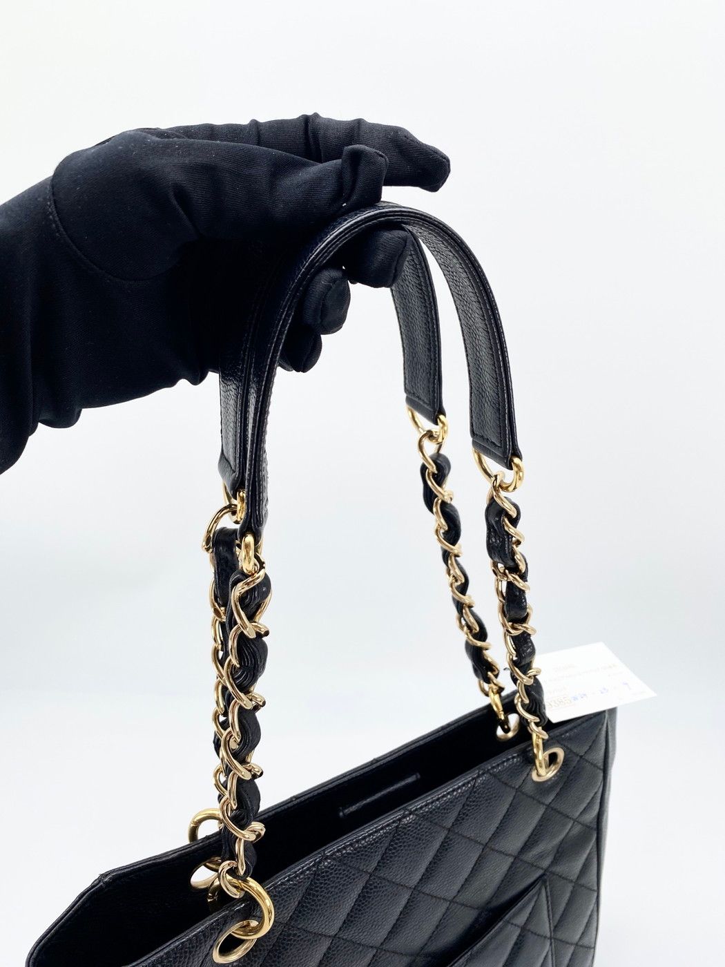 CHANEL チェーントートバッグ マトラッセ キャビアスキン 9385 CHANEL シャネル チェーントート トートバッグ マトラッセ