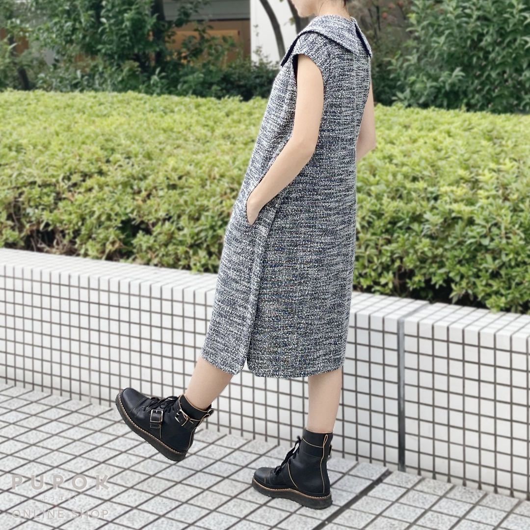 一枚で快適フォーマルワンピ ジャガード素材