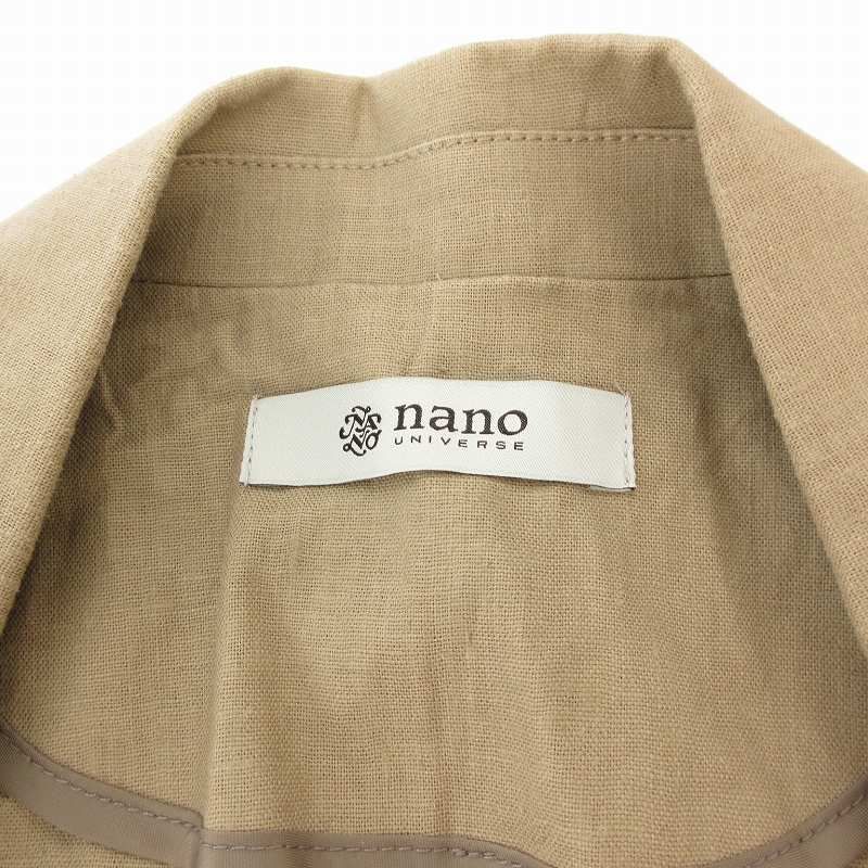 ナノユニバース nano universe ジレ ベスト 麻 リネン ロング丈