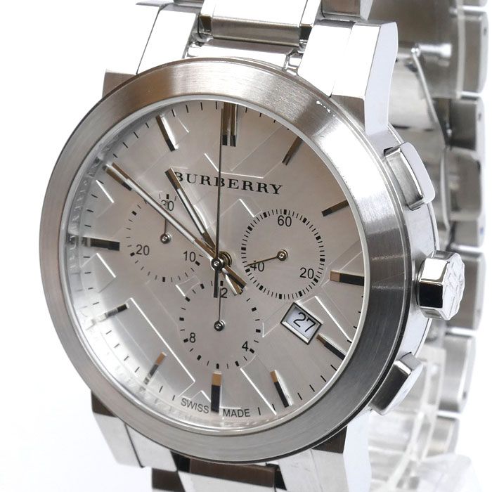 バーバリー ザ シティ クロノグラフ 腕時計 電池式 BU 9350 メンズ
