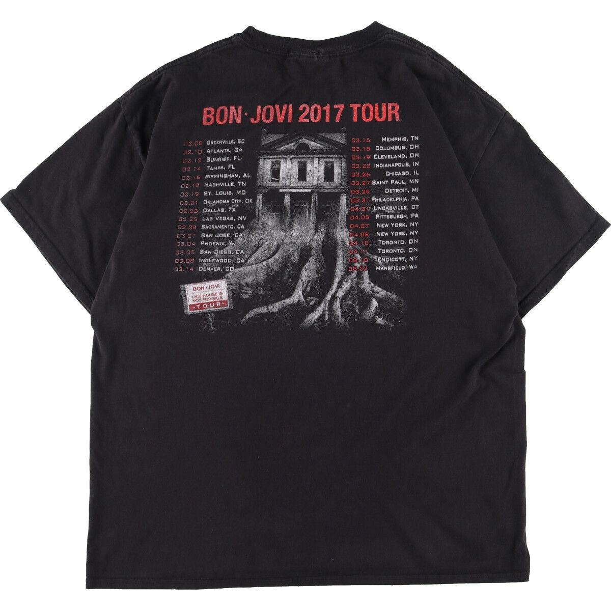 ボンジョヴィ 両面プリントバンドTシャツ 2XL 00s BON JOVI 