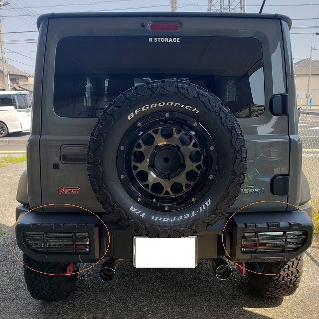 【ジムニー JB74専用】　カバー3点セット 純正顔をポン付けでチョイ悪顔に！　新品 ジムニーシエラ ヘッドライトカバー フォグライトカバー テールライトカバー ジムニー JB74専用】 カバー3点セット 純正顔をポン付けでチョイ悪顔に