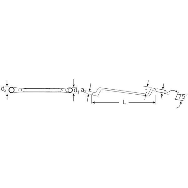 STAHLWILLE（スタビレー） 20A-15／16X1 メガネレンチ 75゜ - メルカリ