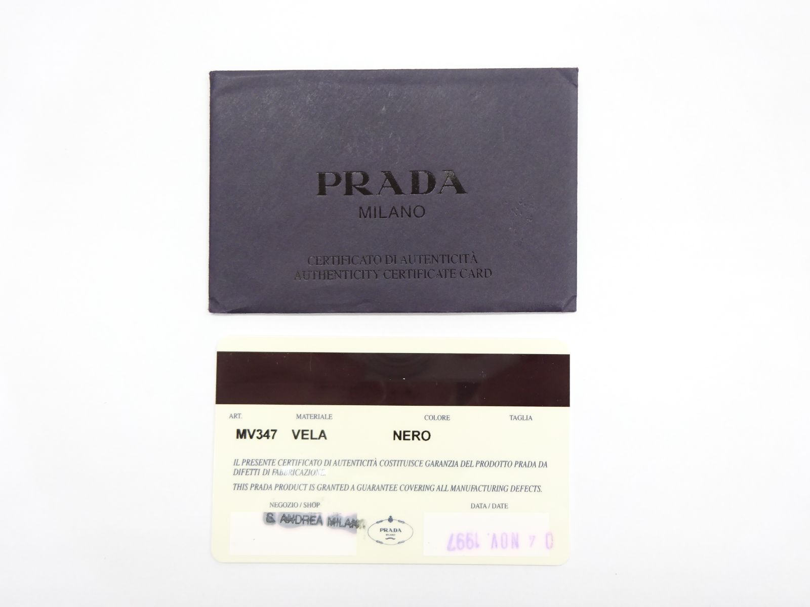 PRADA プラダ ポーチ MV347 8 ギャランティカードあり【EAAO5028 