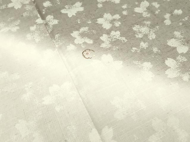 平和屋本店■極上　訪問着　結城紬地　刺繍　舞花文　黄枯色地　証紙付き　逸品　CZAA2565s5 平和屋本店□極上 訪問着 結城紬地 刺繍 舞花文 黄枯色地 証紙付き