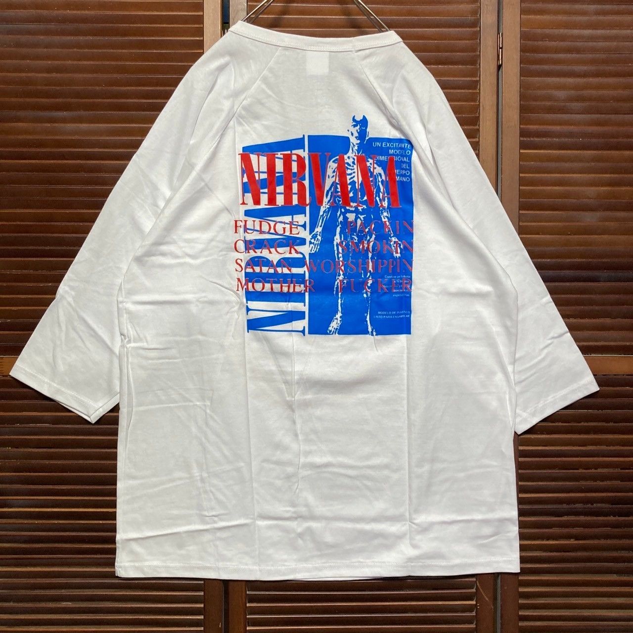 ニルバーナ NIRVANA UTERO カートコバーン 白 長袖 Tシャツ tee