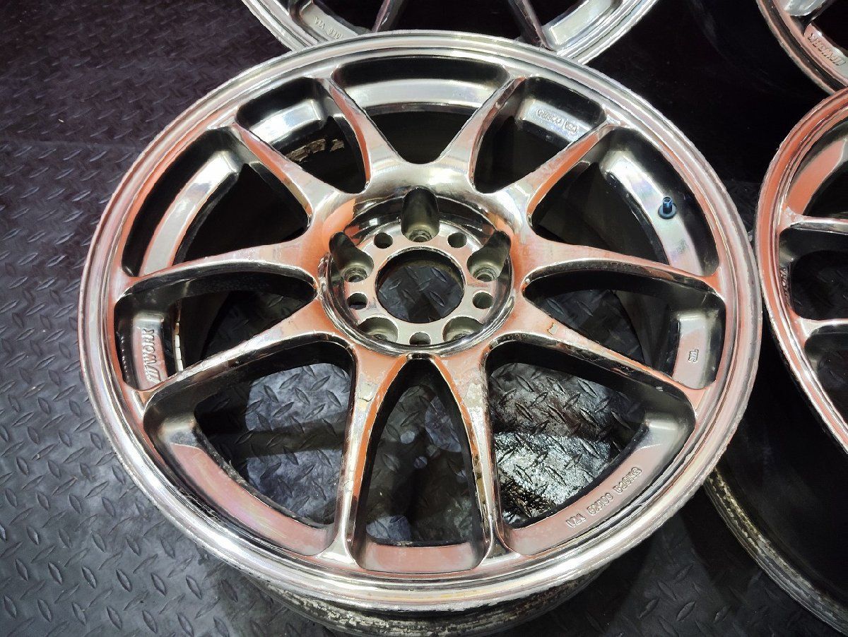 WORK エモーション EMOTION KAI/N カイ 社外ホイール 18インチ 4本 7.5/8.5J5HPCD114.3約+35/+43 希少 ドリフト　(VHK499) WORK エモーション EMOTION KAI/N カイ 社外ホイール 18インチ 4本 7.5