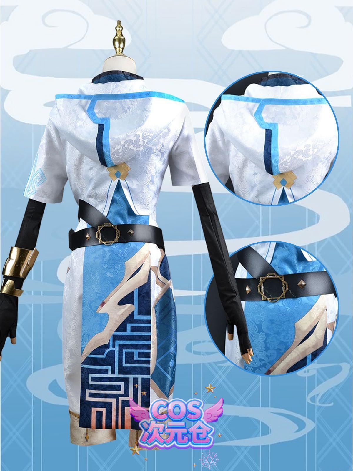 迅速発送 重雲 ウィッグ付き 神併 重雲 コスプレ ウィッグ付き 妖魔退治の一族 原神 コスプレ衣装 フルセット コスチューム 大人用 仮装 文化祭 Genshin Chongyun