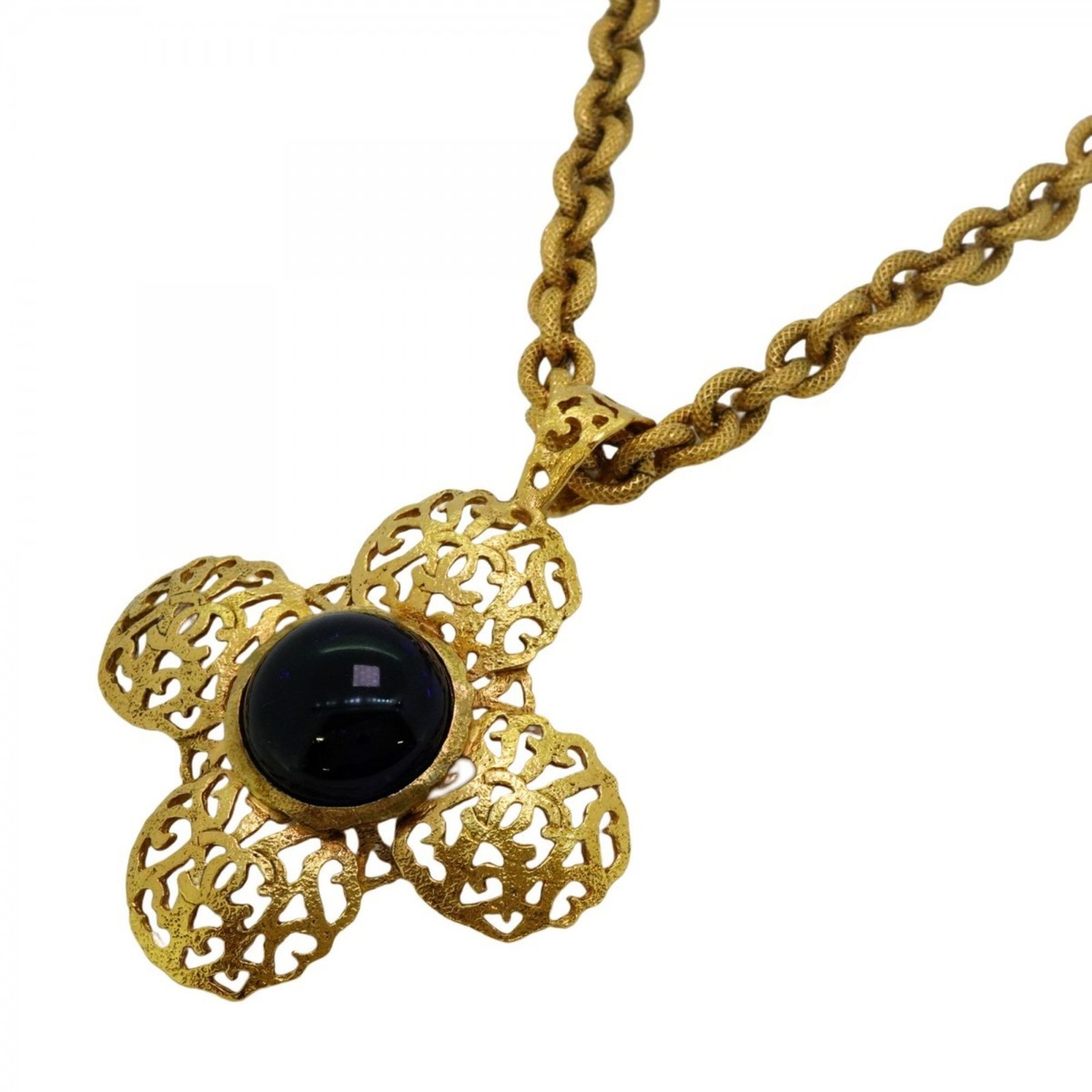 【極美品】シャネル ネックレス ココマーク クローバー CHANEL 極 美品 レア品 シャネル 01A ココマーク クローバー