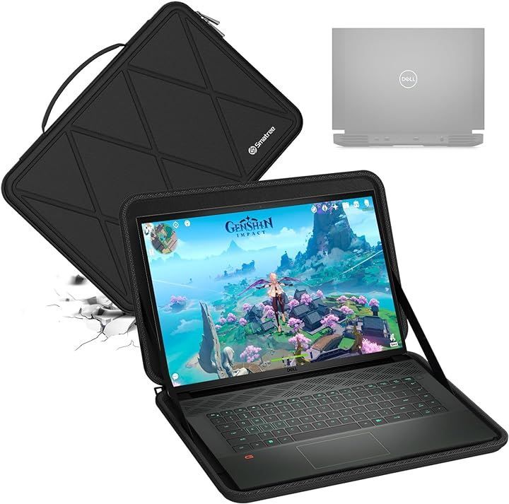 Smatree 互換品 ハードEVA保護スリーブケース 15.6インチ ASUS 2021 ROG Zephyrus Duo SE ノートパソコンに適用 ハードケース 耐衝撃ケース(Black,  For DELL 15.6インチ（M107）)