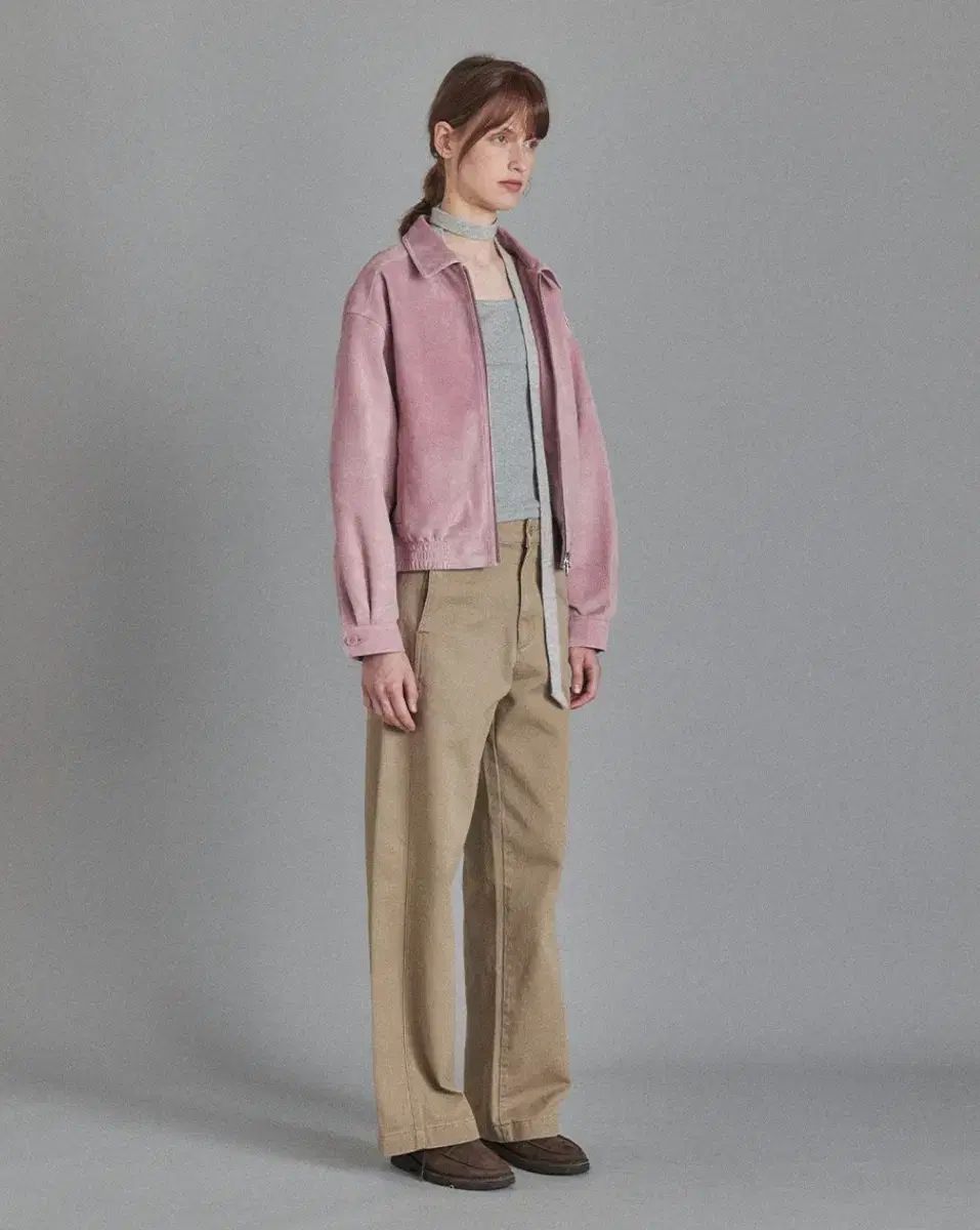 ニハウン ドンピ スウェード ブルゾン ピンク