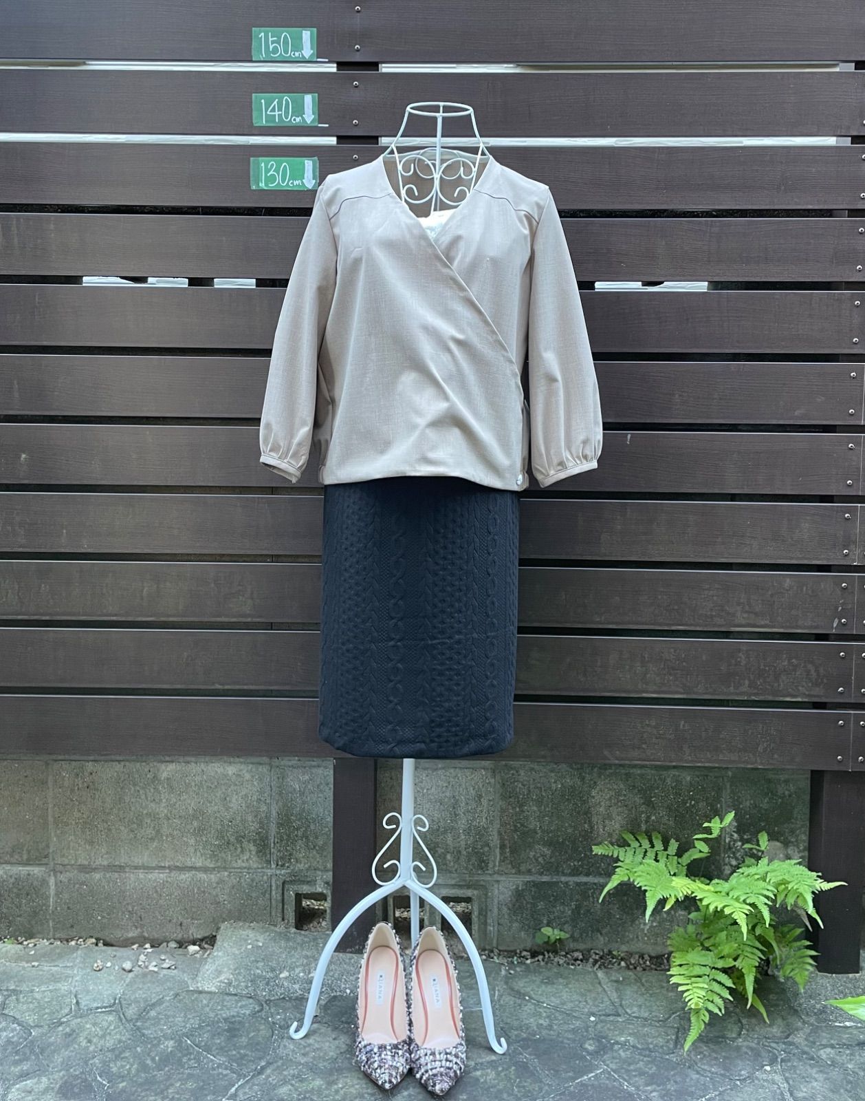 訳あり 新品 未使用 タイトスカート ハンドメイド 黒 おしゃれ かっこいい キレイめ 着やすい ミニスカート Vesica Mk Vesica Mk