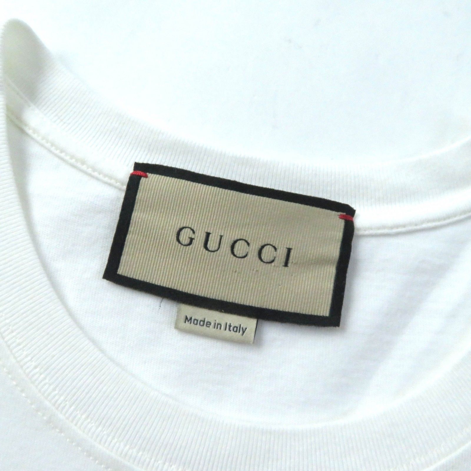 極美品★グッチ 23SS 717422 XJFNE コットン100％ テディベアパッチ付 クルーネック 半袖Ｔシャツ ホワイト XS 伊製 正規品 レディース 極美品☆GUCCI グッチ 23SS 717422 XJFNE コットン100