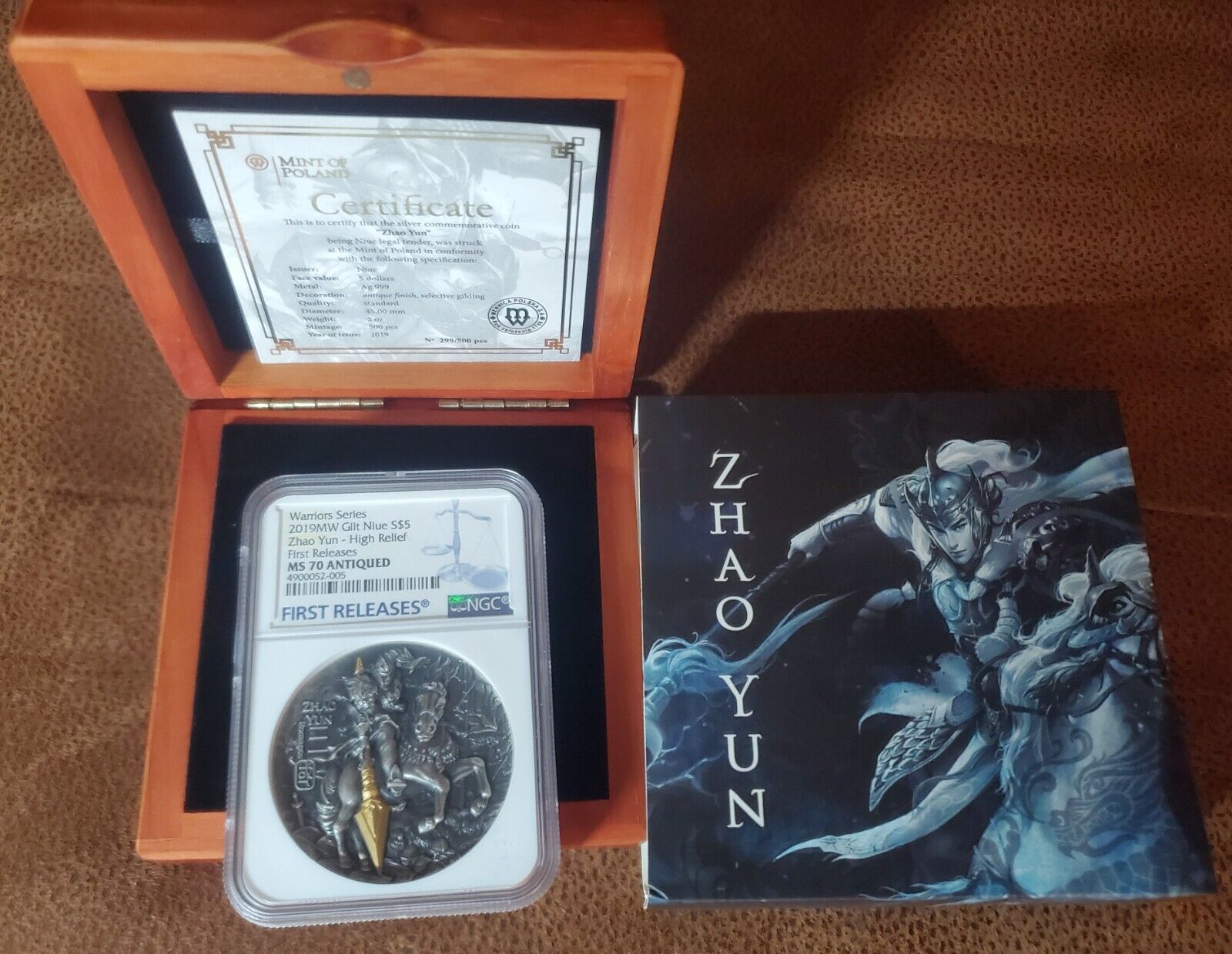 Niue 2019 Zhao Yun Ancient Chinese Warri$5 2 Oz Silver Coin