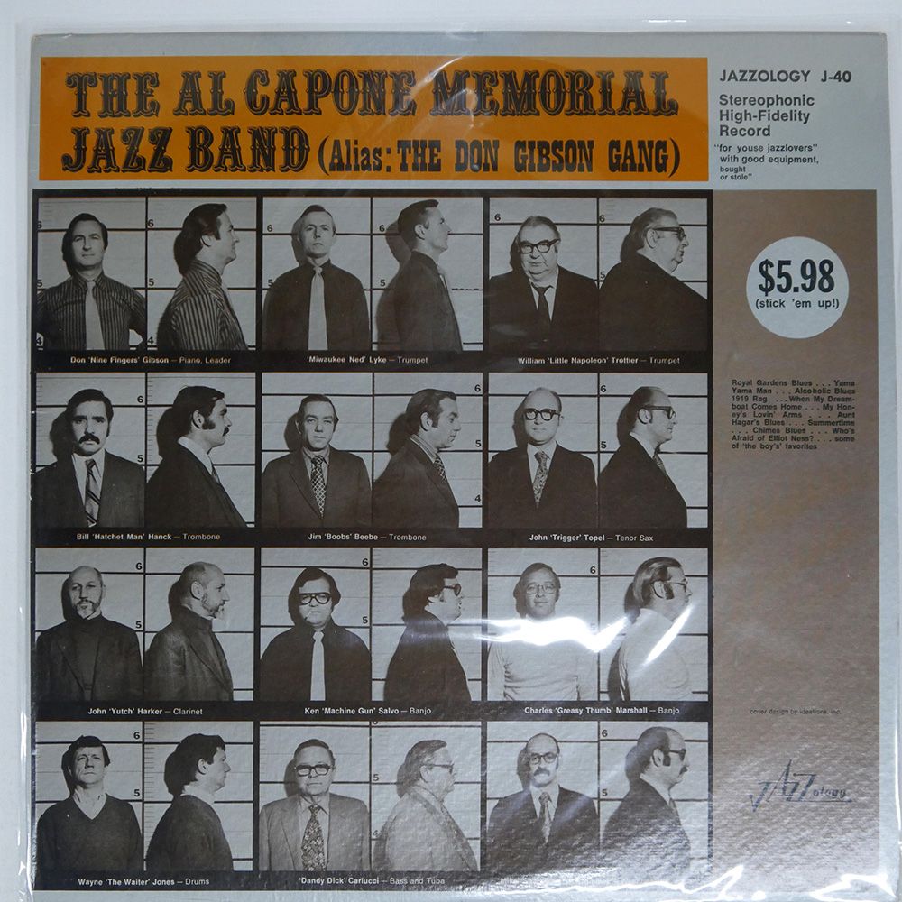 US盤 AL CAPONE MEMORIAL JAZZ BAND/ALIAS: THE DON GIBSON GANG