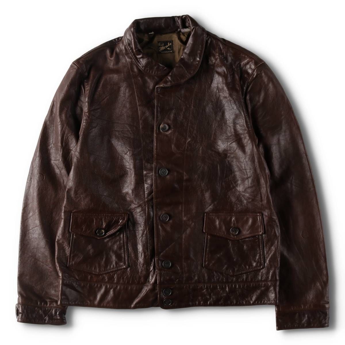古着 リーバイス Levi's MENLO COSSACK コサックジャケット レザージャケット イタリア製 メンズL相当 ヴィンテージ/eva003131