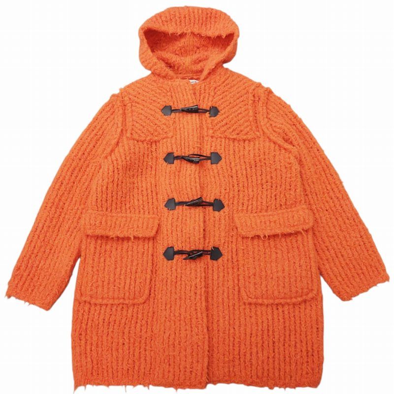 コーヘン COOHEM 24AW FUR MOLE DUFFLE COAT ウールモール ダッフルコート トグルボタン ミドル丈 13-244-028 M オレンジ 0617