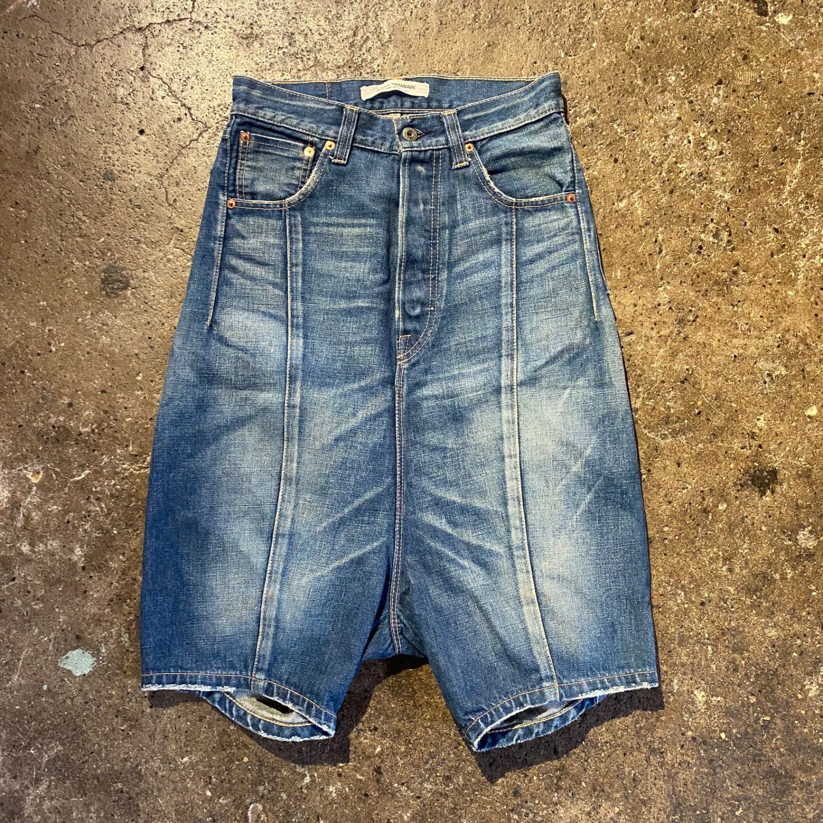 JUNYA WATANABE コムデギャルソンデニム サルエル ハーフパンツXS