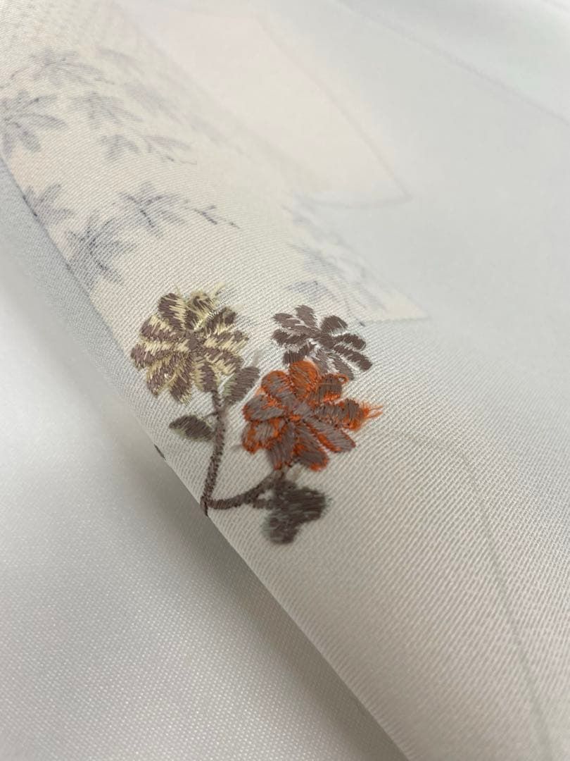 付け下げ 刺繍 摺り疋田 正絹 反物 - メルカリ